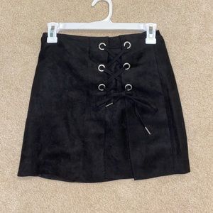 H&M Suede Tie Skirt